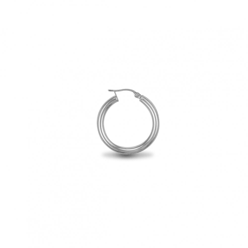 925 Silver Polished Hoop Earrings 26.5mm