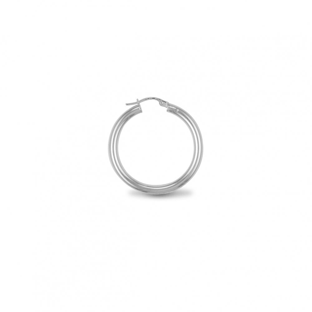 925 Silver Polished Hoop Earrings 31mm