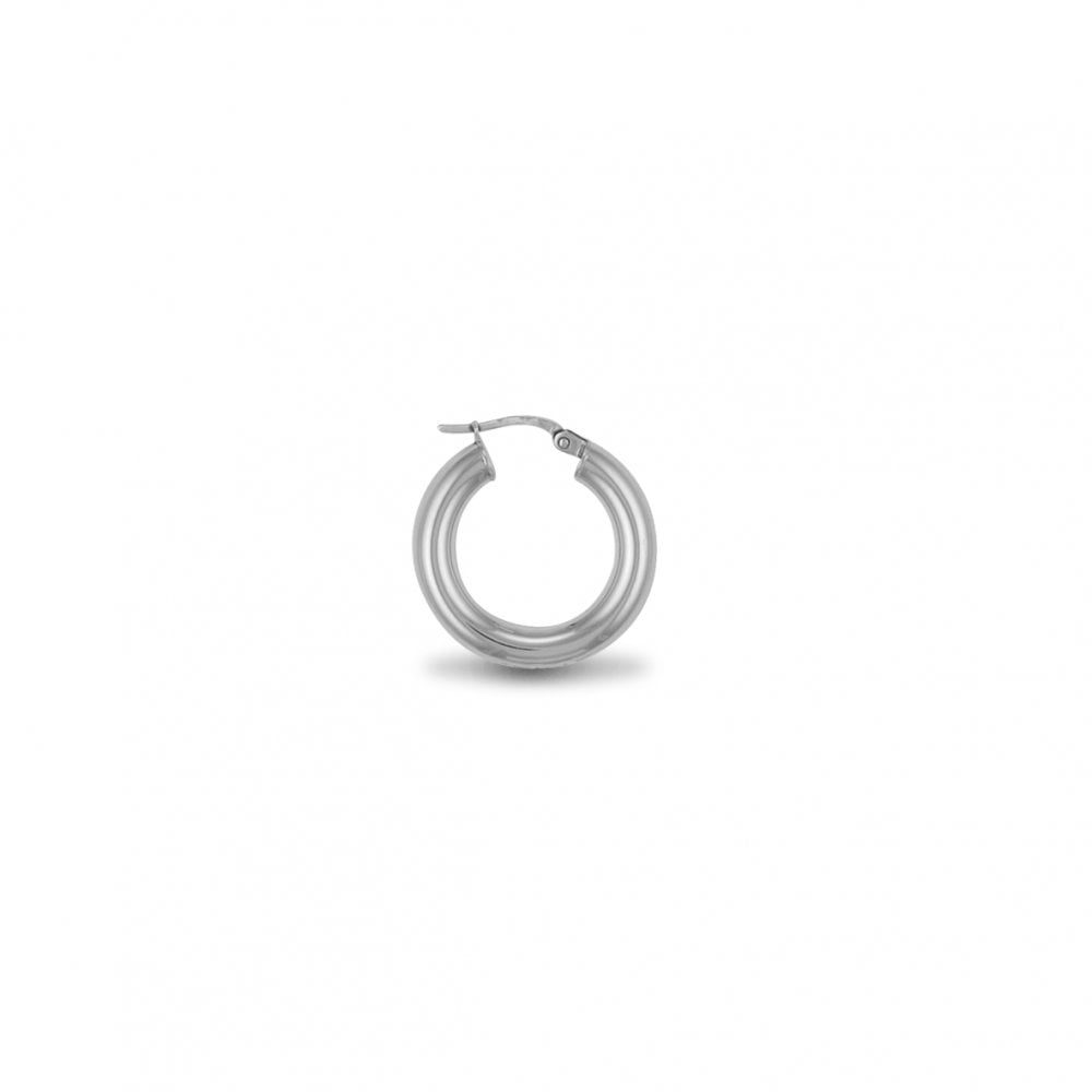925 Silver Polished Hoop Earrings