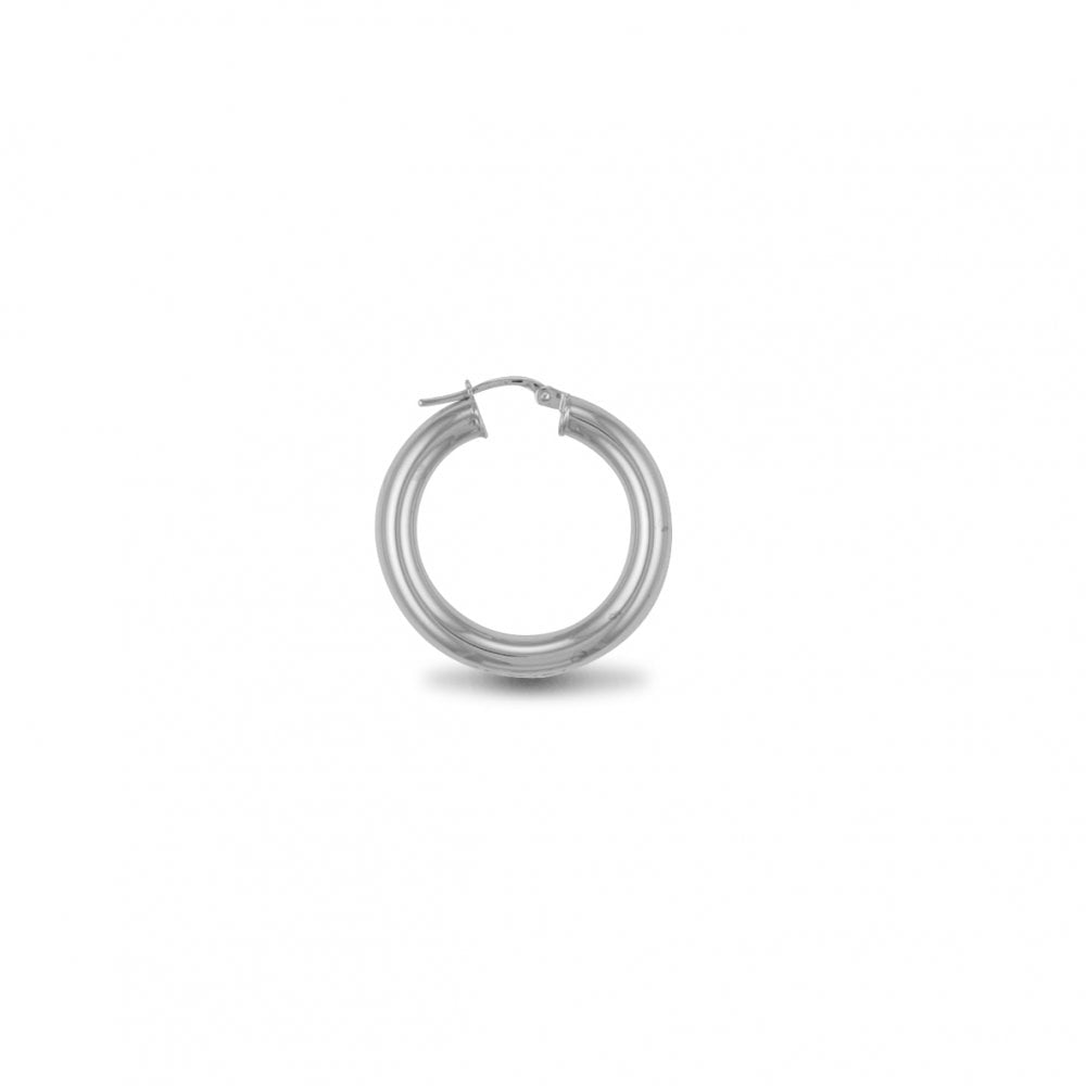 925 Silver Polished Hoop Earrings