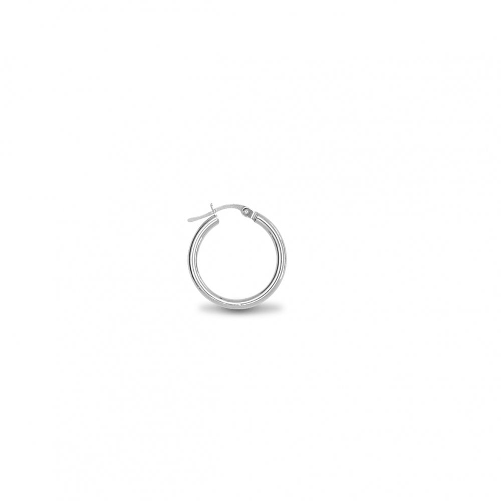 925 Silver Polished Hoop Earrings