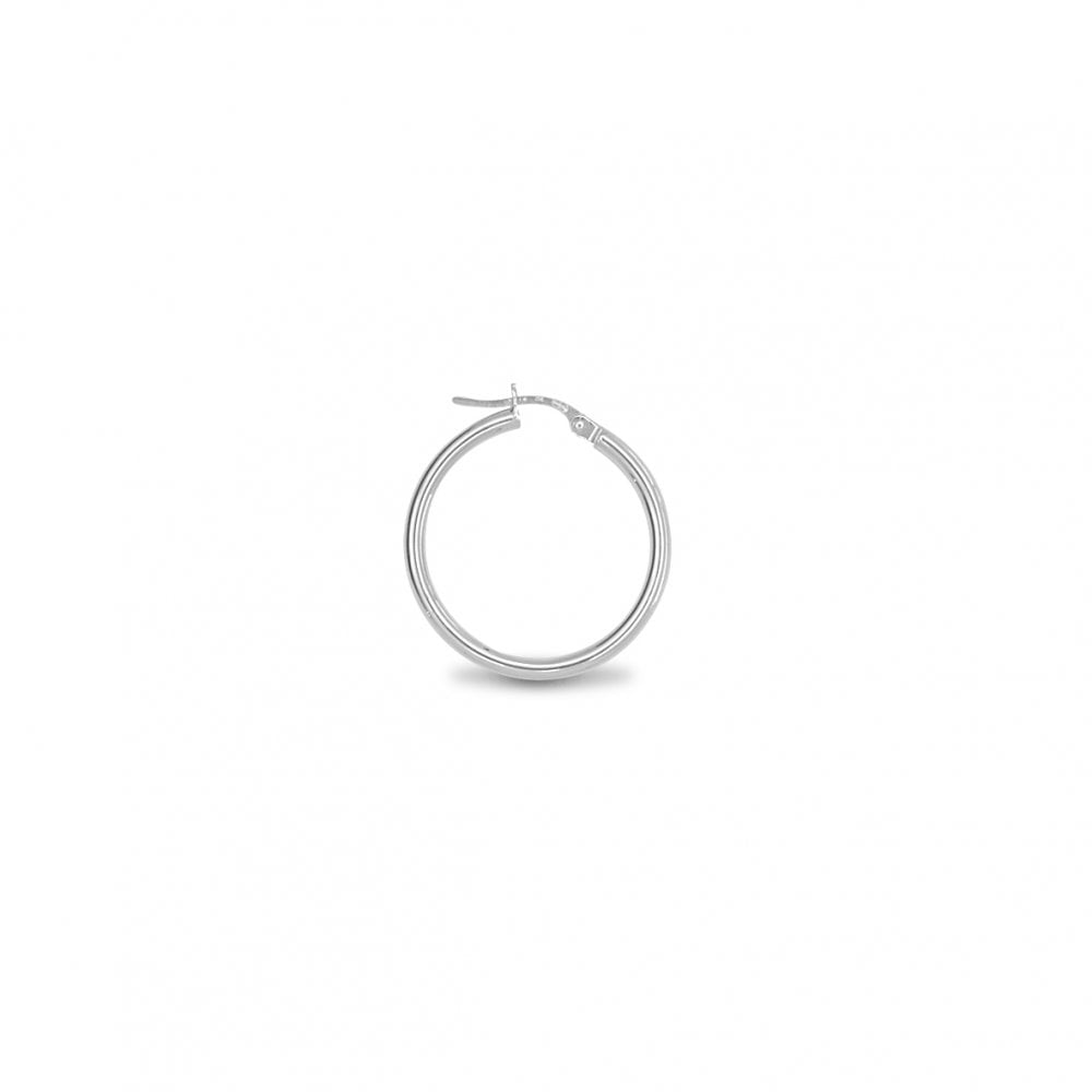 925 Silver Polished Hoop Earrings