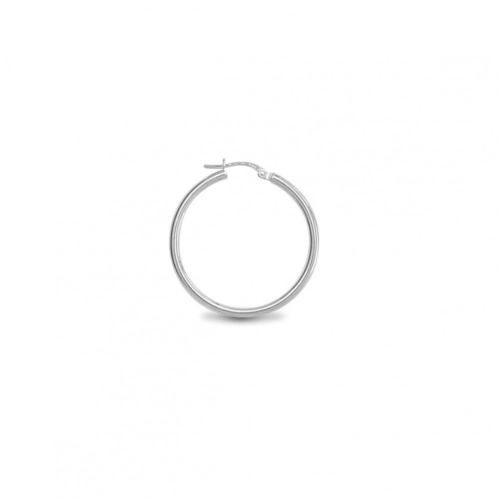 925 Silver Polished Hoop Earrings 27.9mm