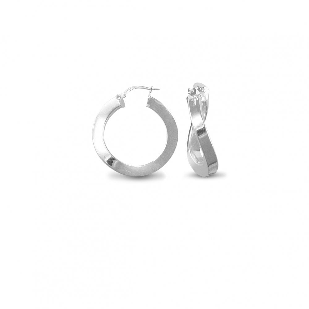 925 Silver Formed Hoop Earrings