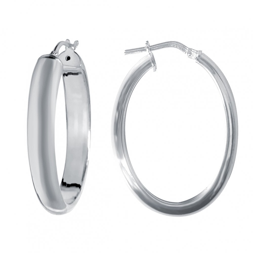 925 Silver Formed Hoop Earrings