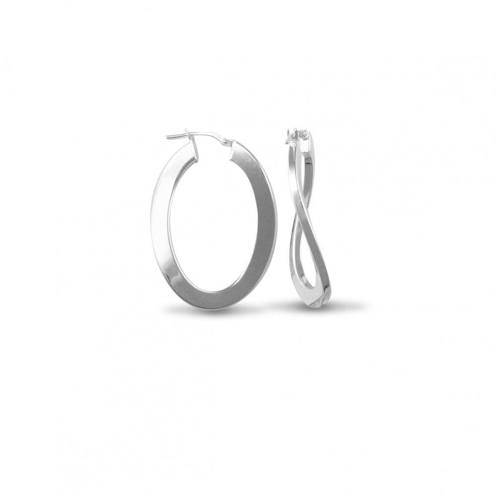 925 Silver Formed Hoop Earrings