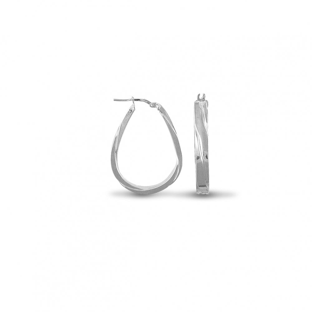 925 Silver Formed Hoop Earrings