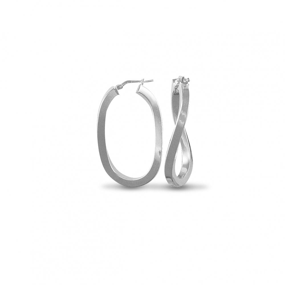 925 Silver Formed Hoop Earrings