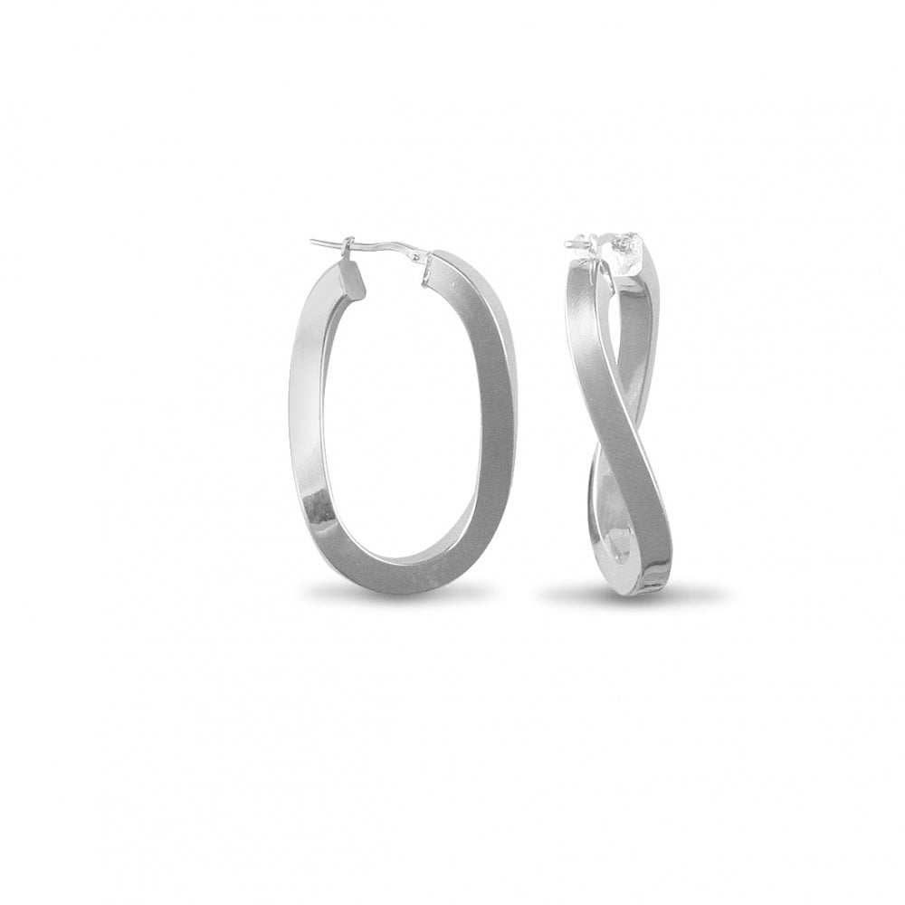 925 Silver Formed Hoop Earrings