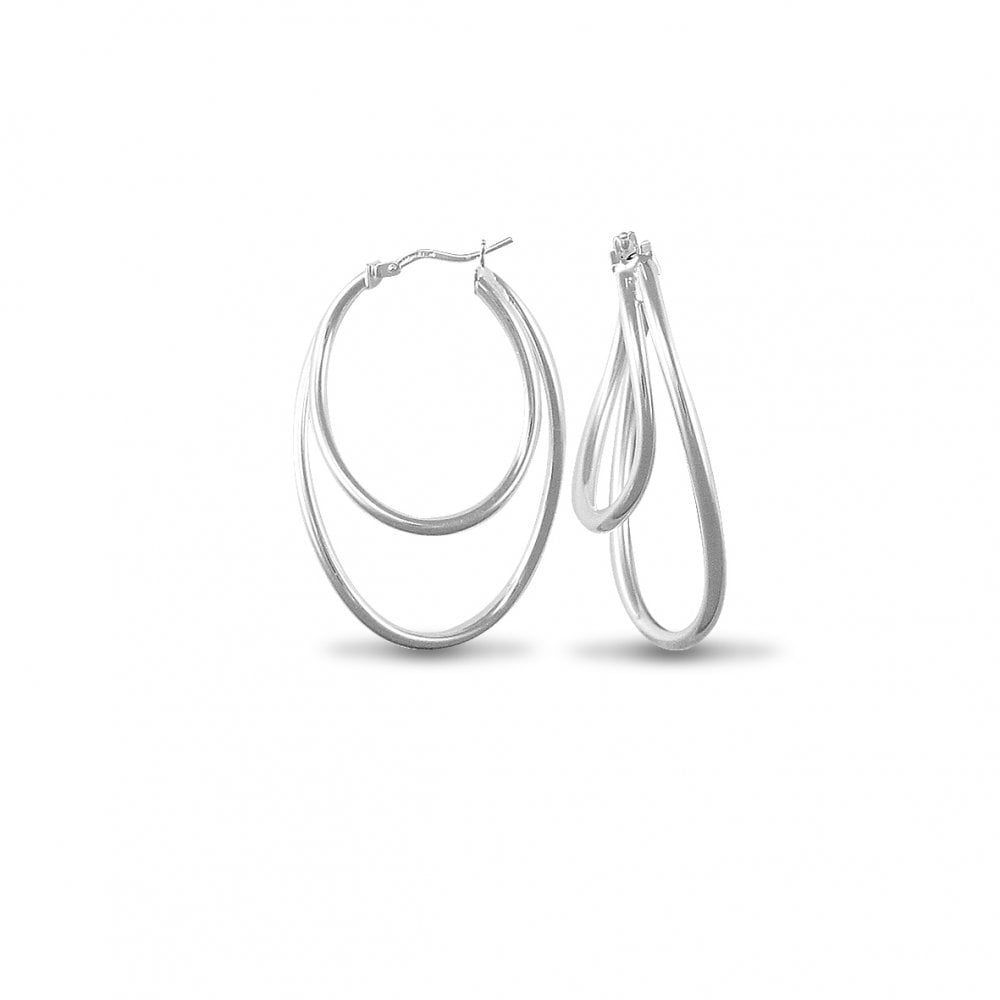 925 Silver Large Paperclip Earrings