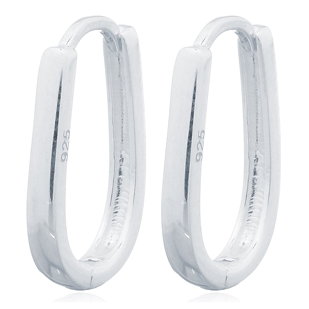 925 Silver Oval Huggies