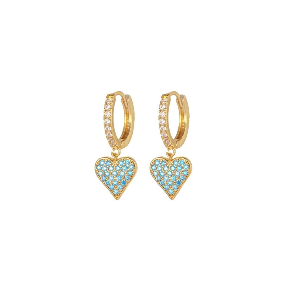 925 Silver 14ct Gold Plated CZ Set Earrings
