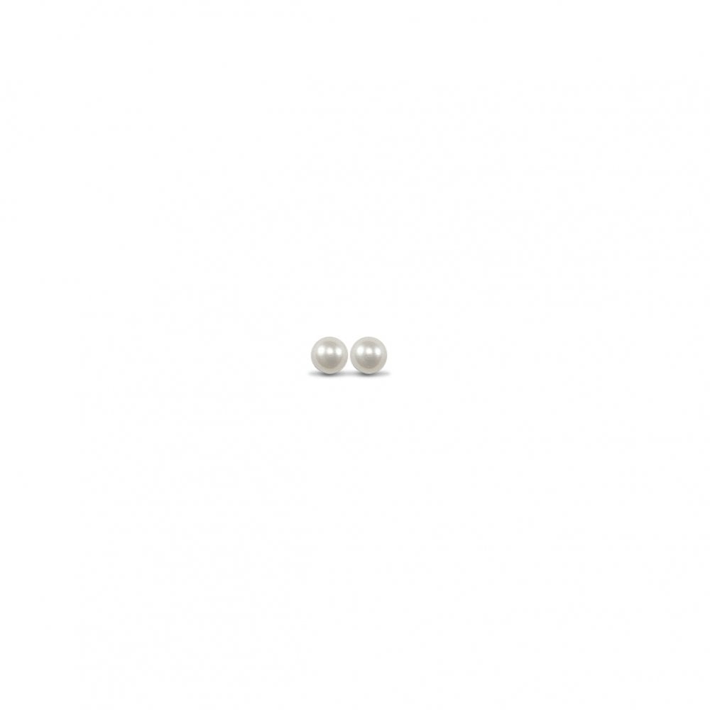 925 Silver 5-6mm Cultured Freshwater Pearl Studs