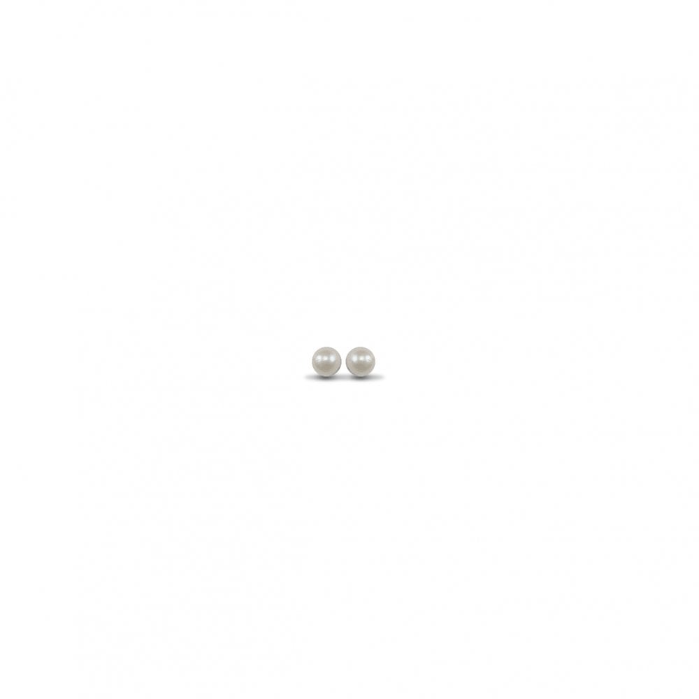 925 Silver 4-5mm Cultured Freshwater Pearl Studs