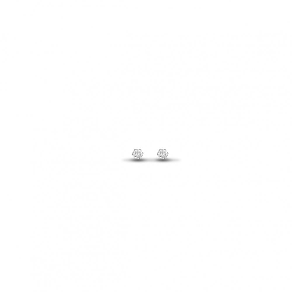 925 Silver 3mm Cubic Zirconia Studs