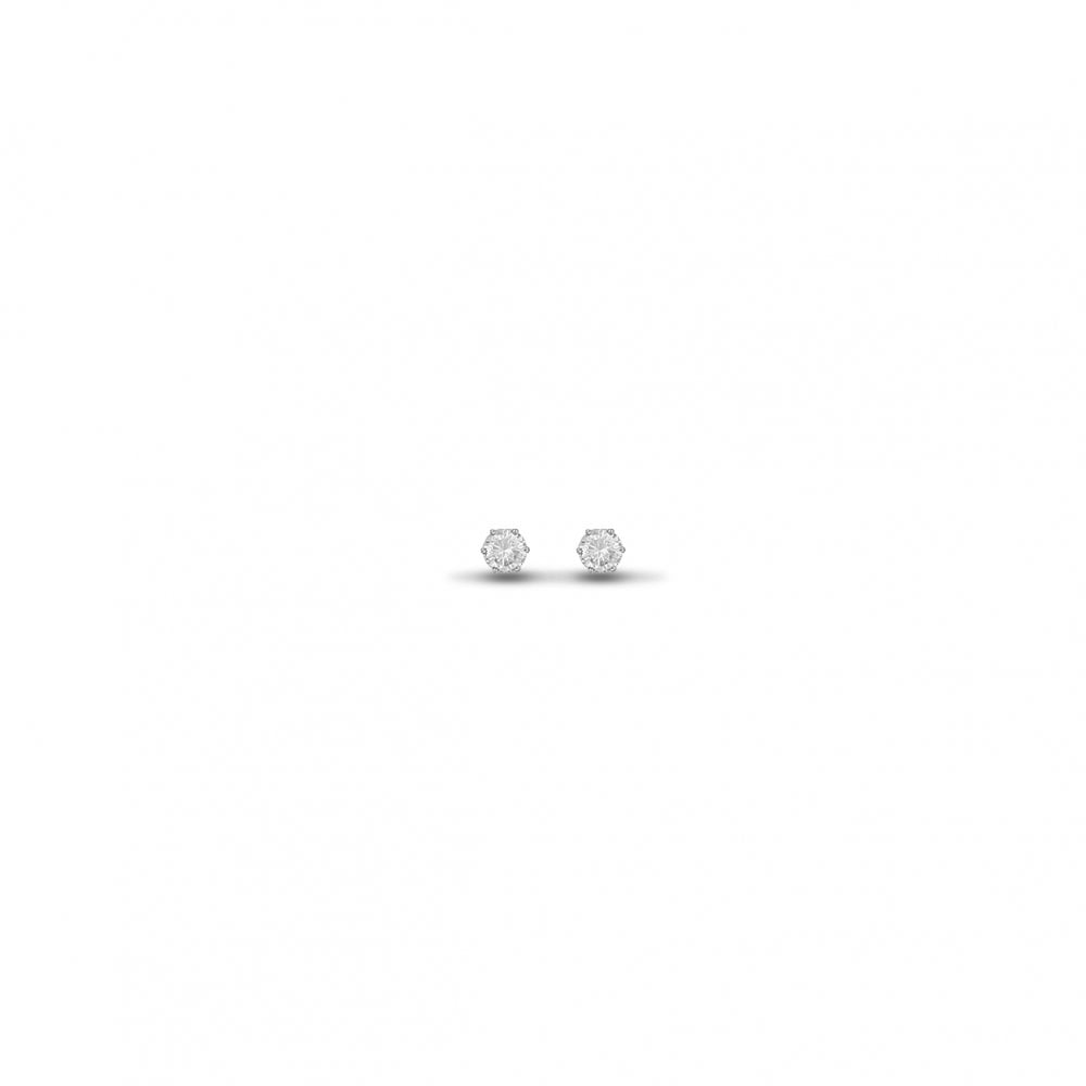 925 Silver 4mm Cubic Zirconia Studs