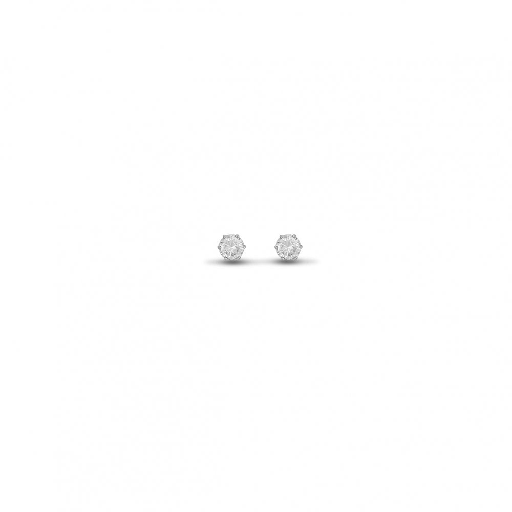 925 Silver 5mm Cubic Zirconia Studs