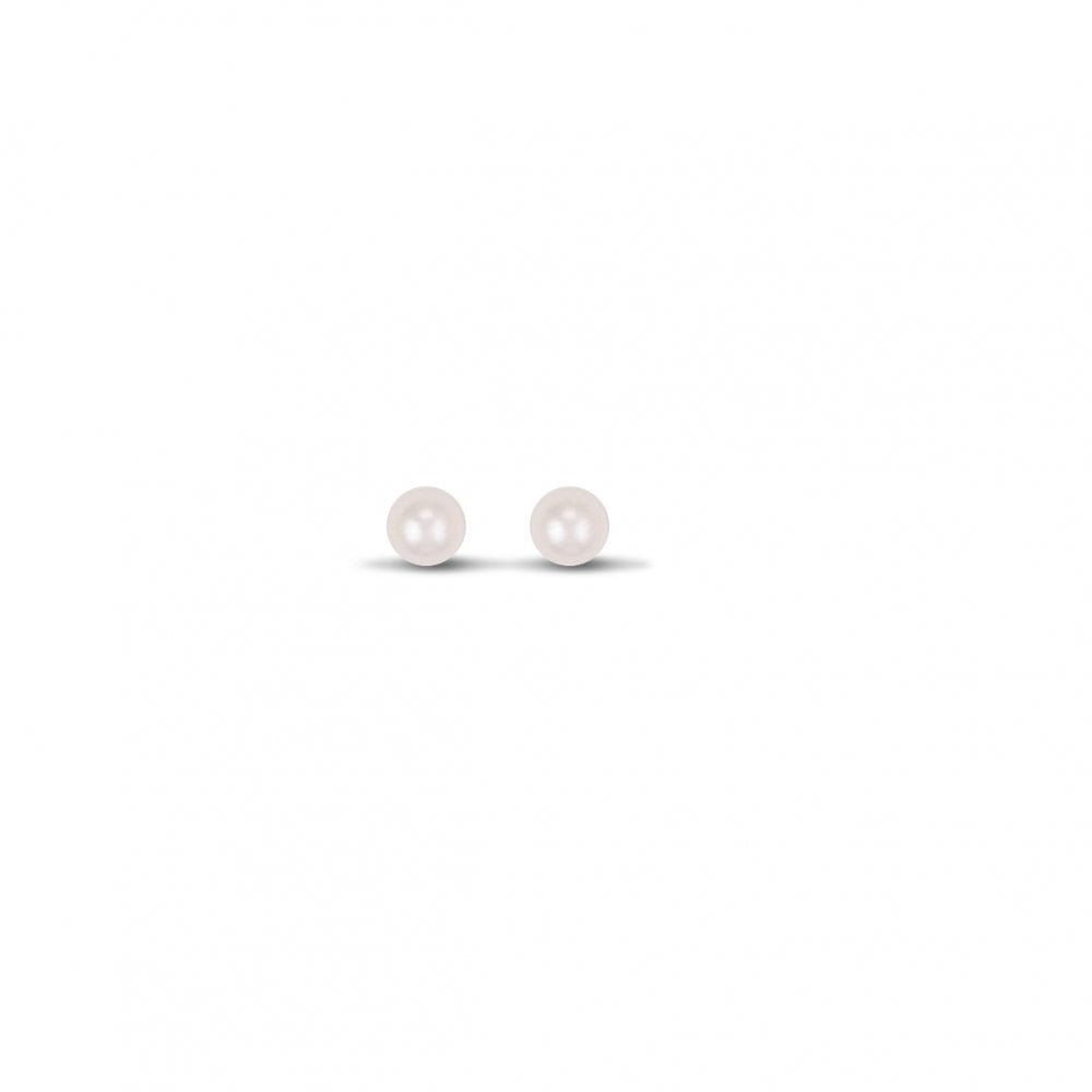 925 Silver 6.5mm Cultured Seawater Akoya Pearl Studs