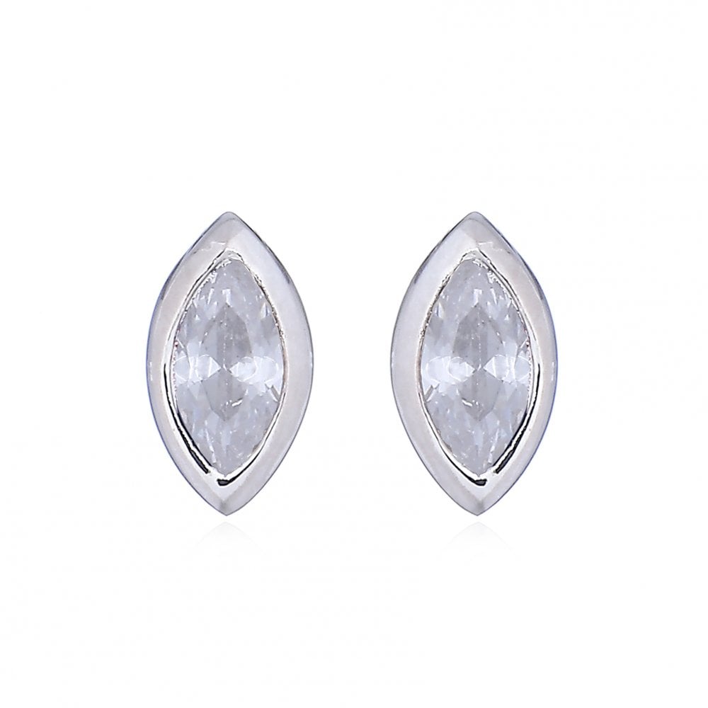 925 Silver Marquise CZ Set Studs
