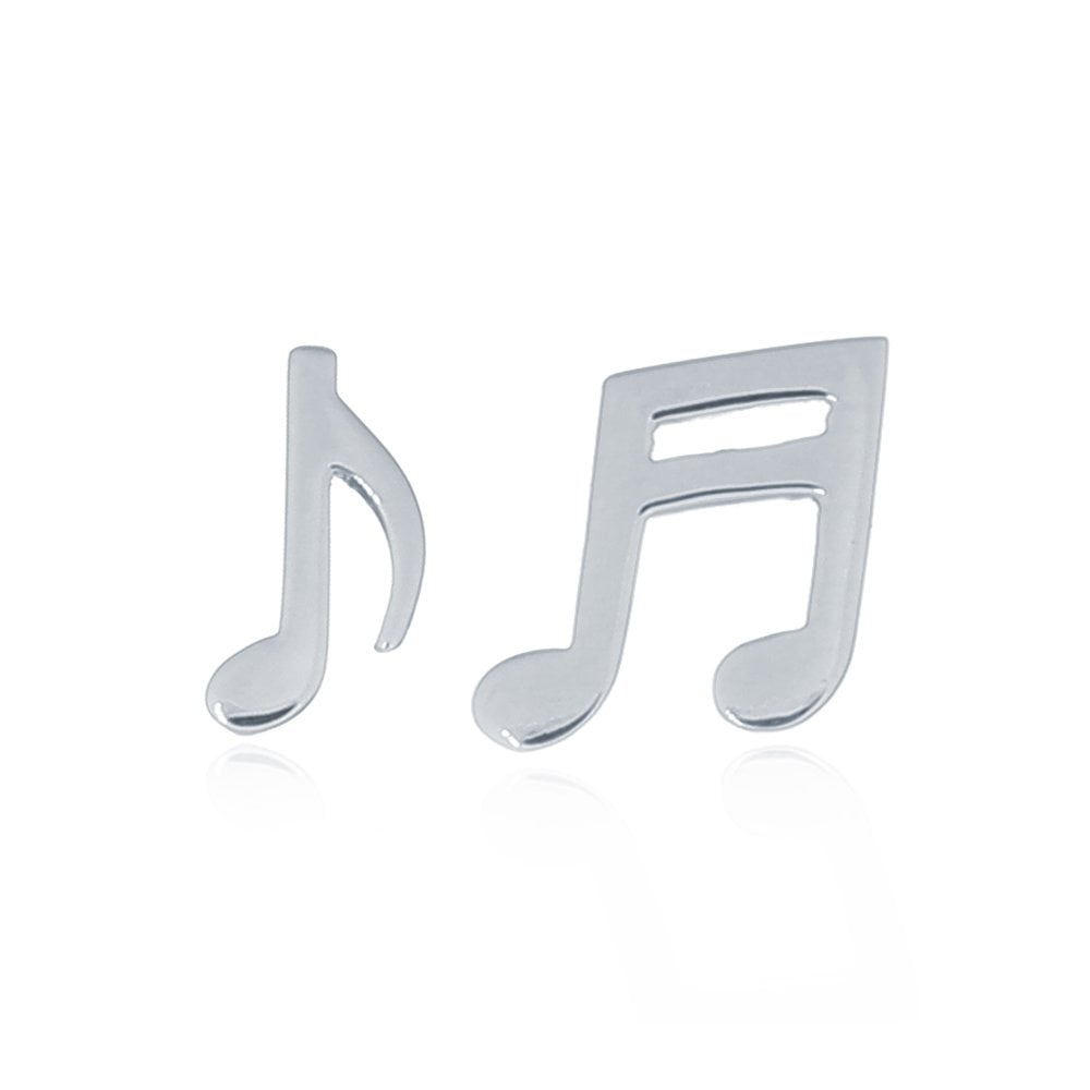 925 Silver Musical Note Stud Earring