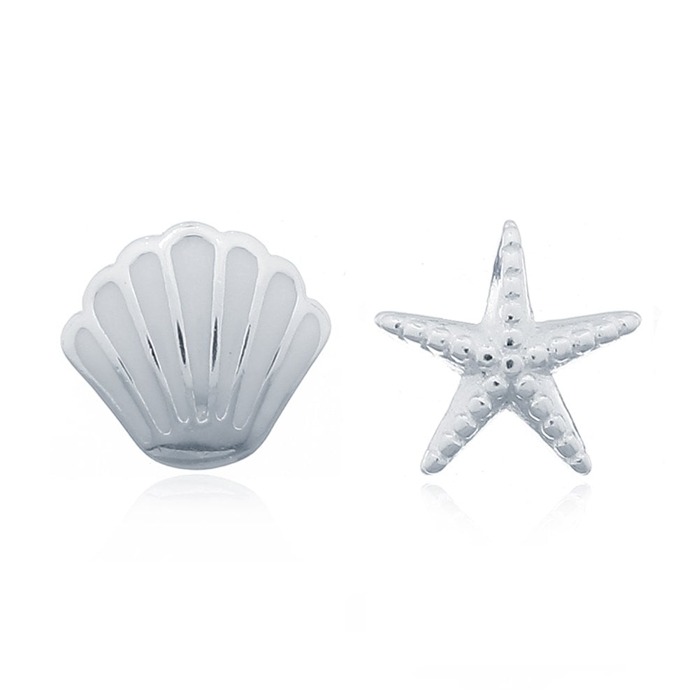 925 Silver Shell Stud Earrings