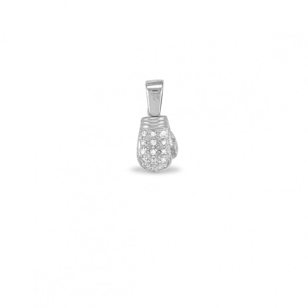 925 Silver Cubic Zirconia Boxing Glove