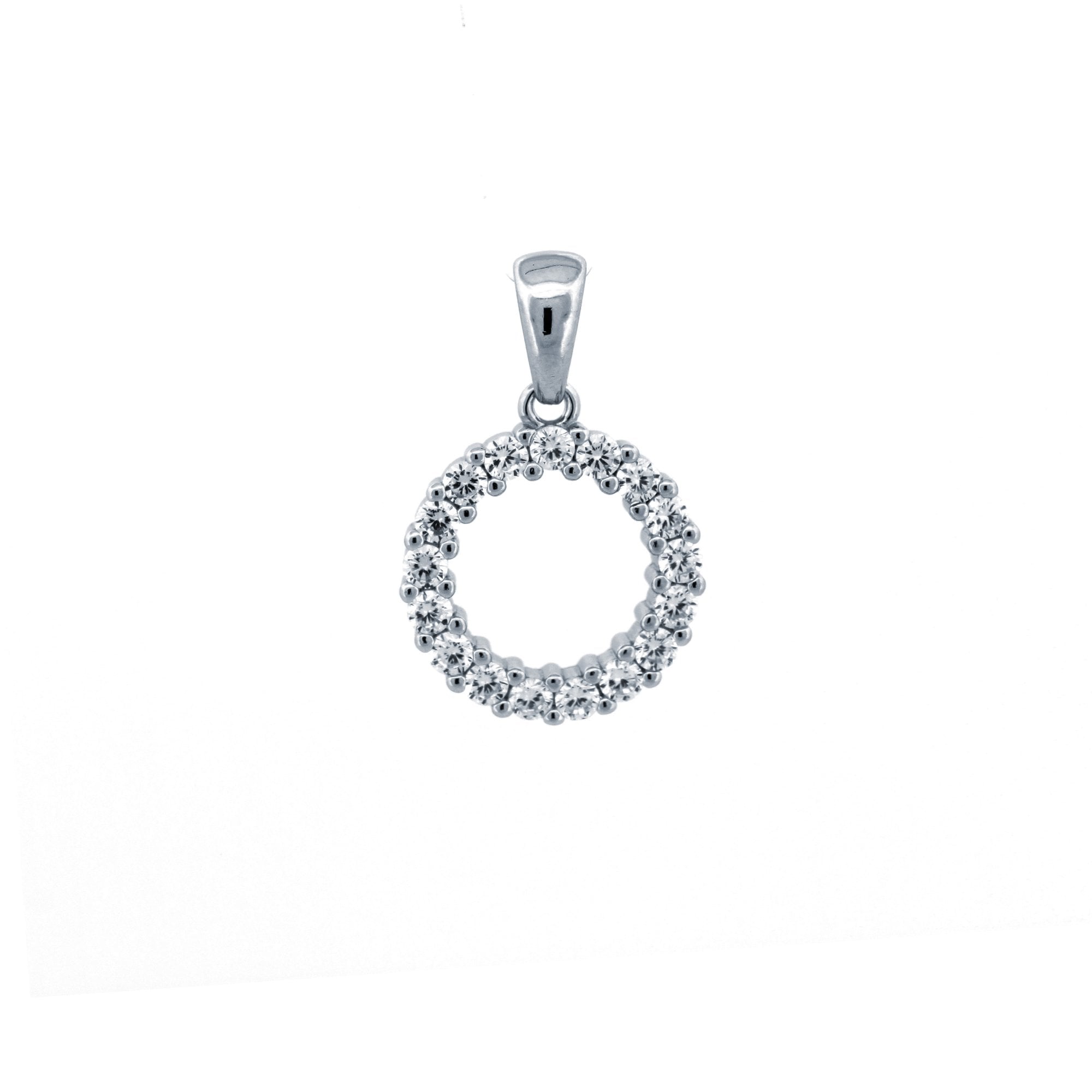 925 Silver CZ Set Circle of Life Pendant