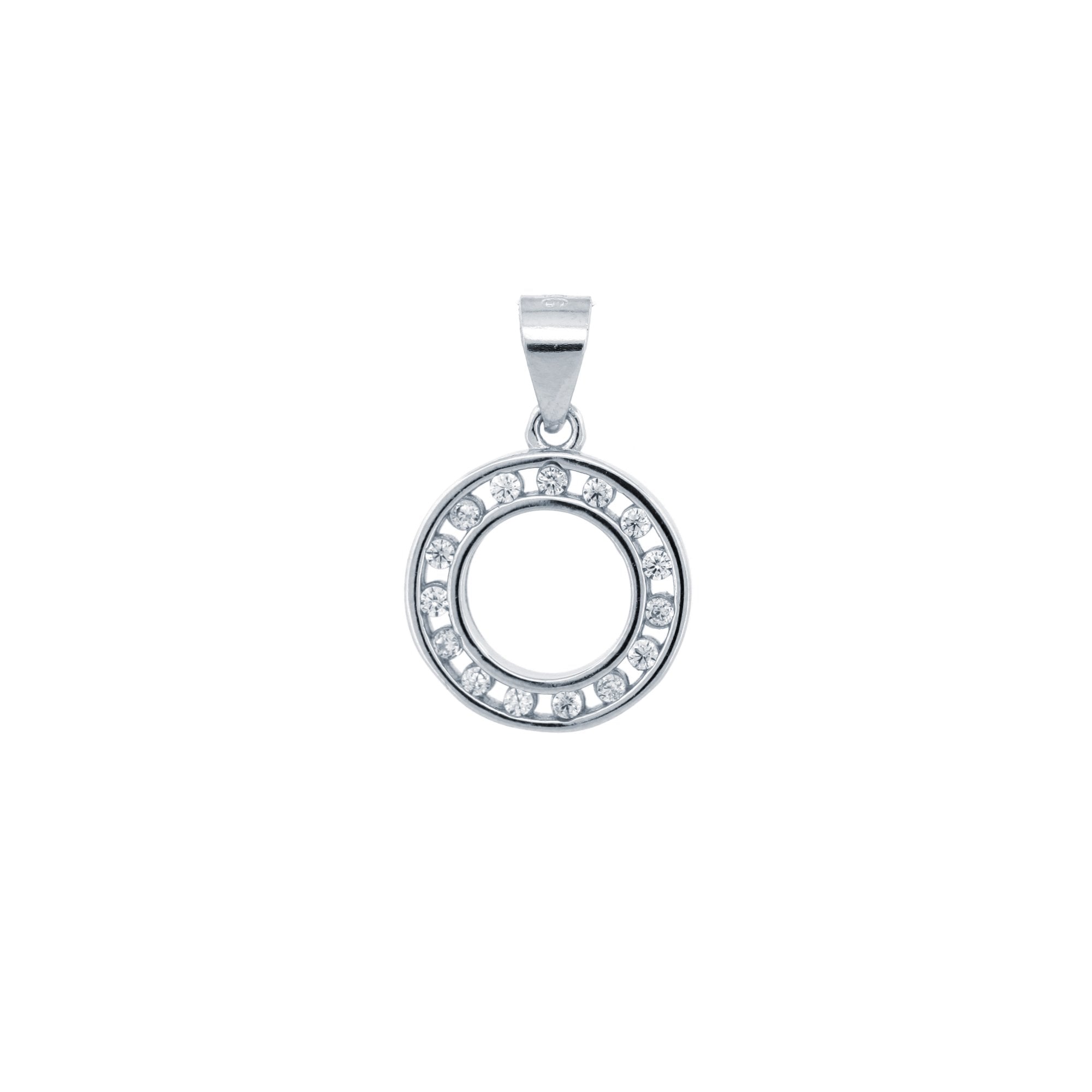 925 Silver CZ Set Circle of Life Pendant