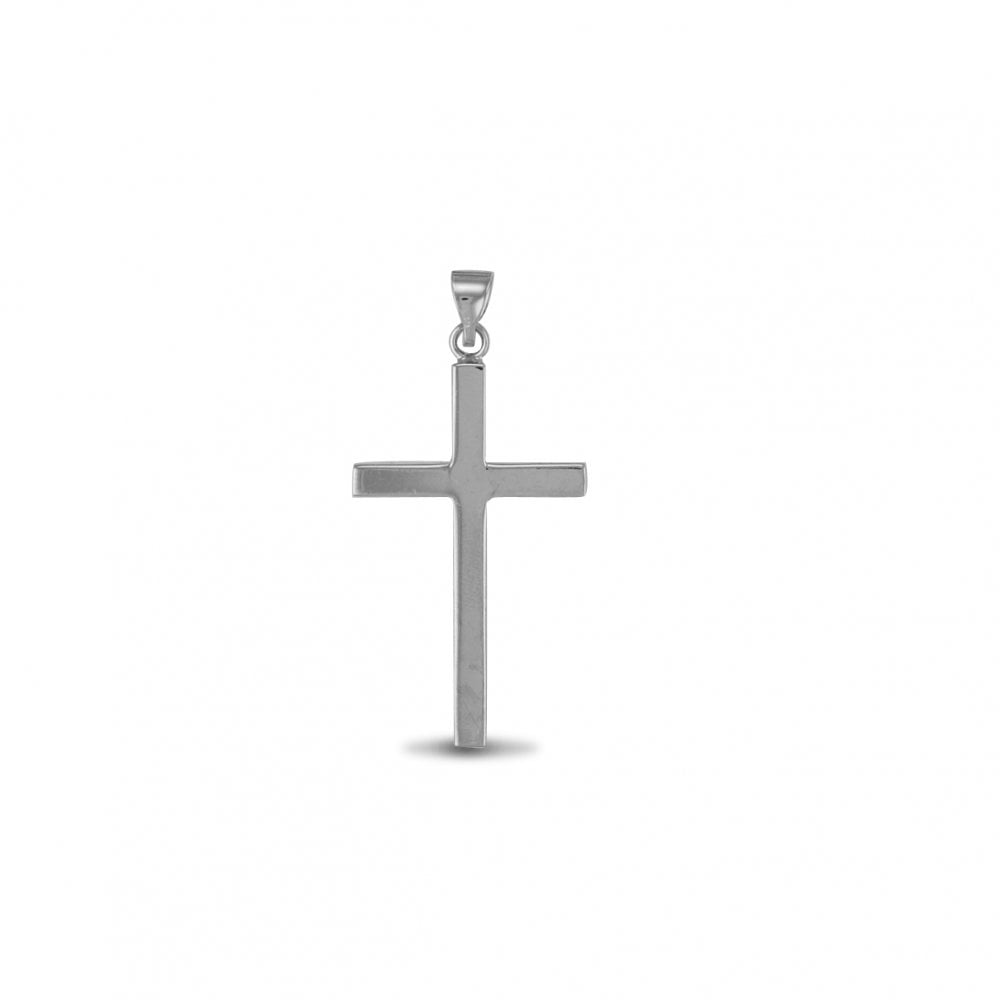 925 Silver Solid Stamped Cross