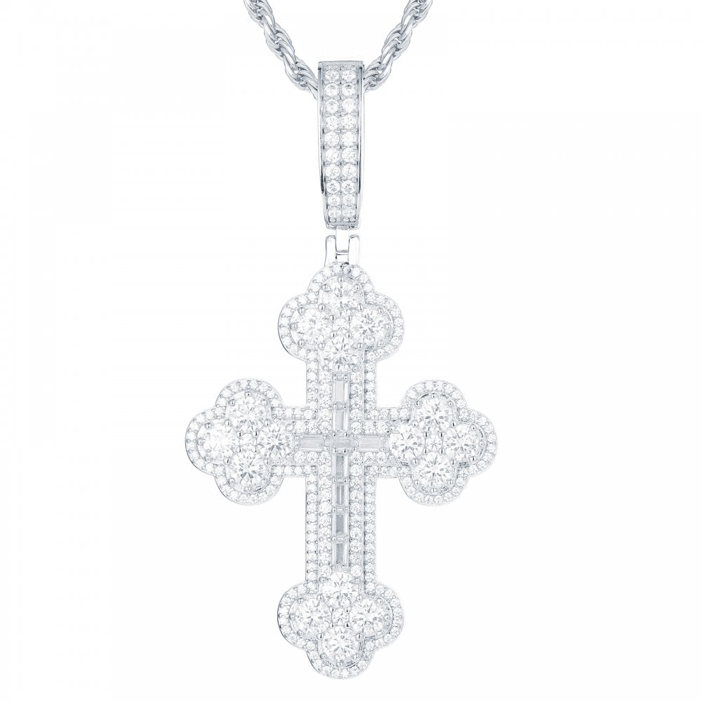 925 Silver CZ Set Cross