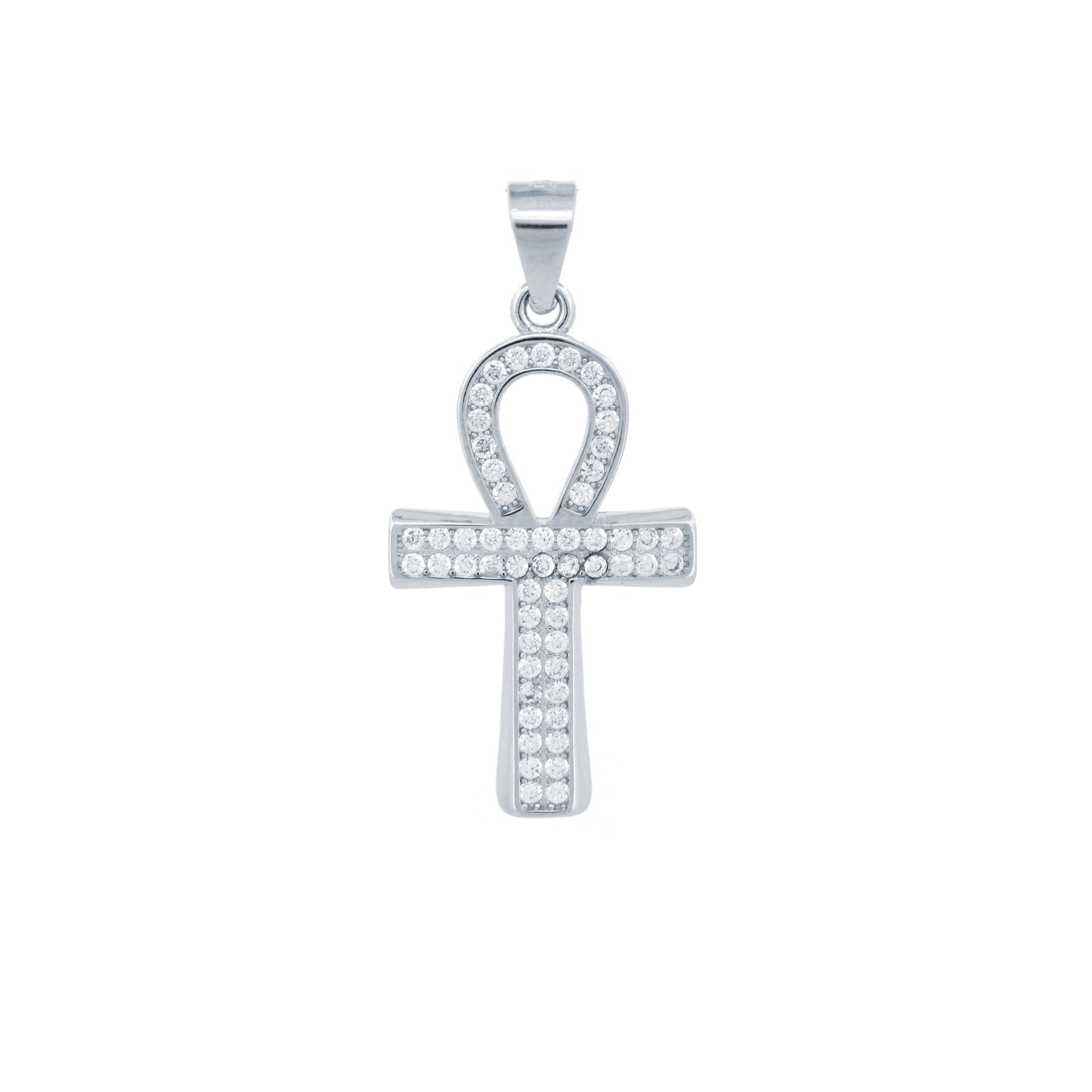 925 Silver CZ Set Anc Style Cross