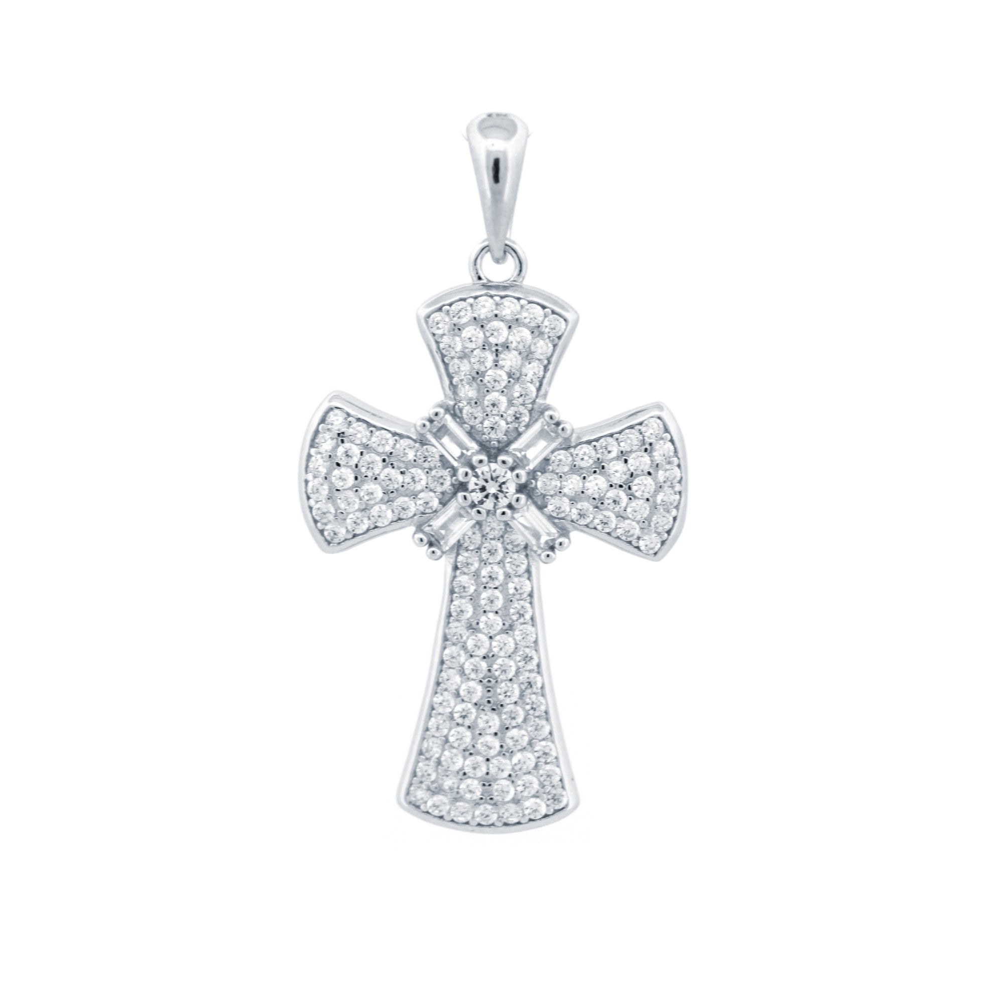925 Silver CZ Set Cross