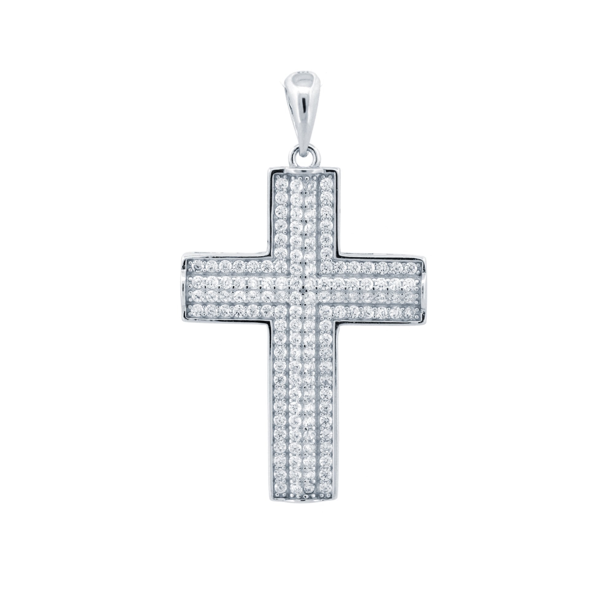 925 Silver CZ Set Cross