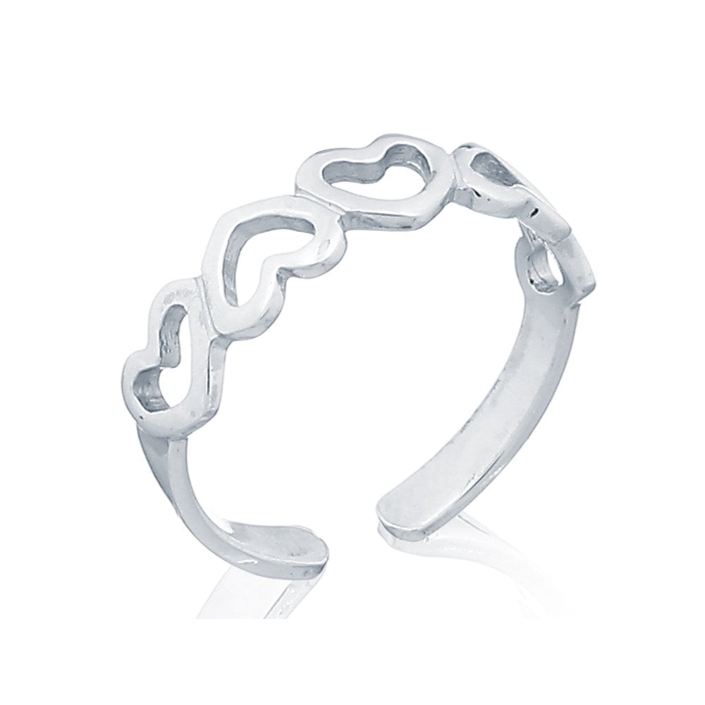 925 Silver Heart Toe Ring