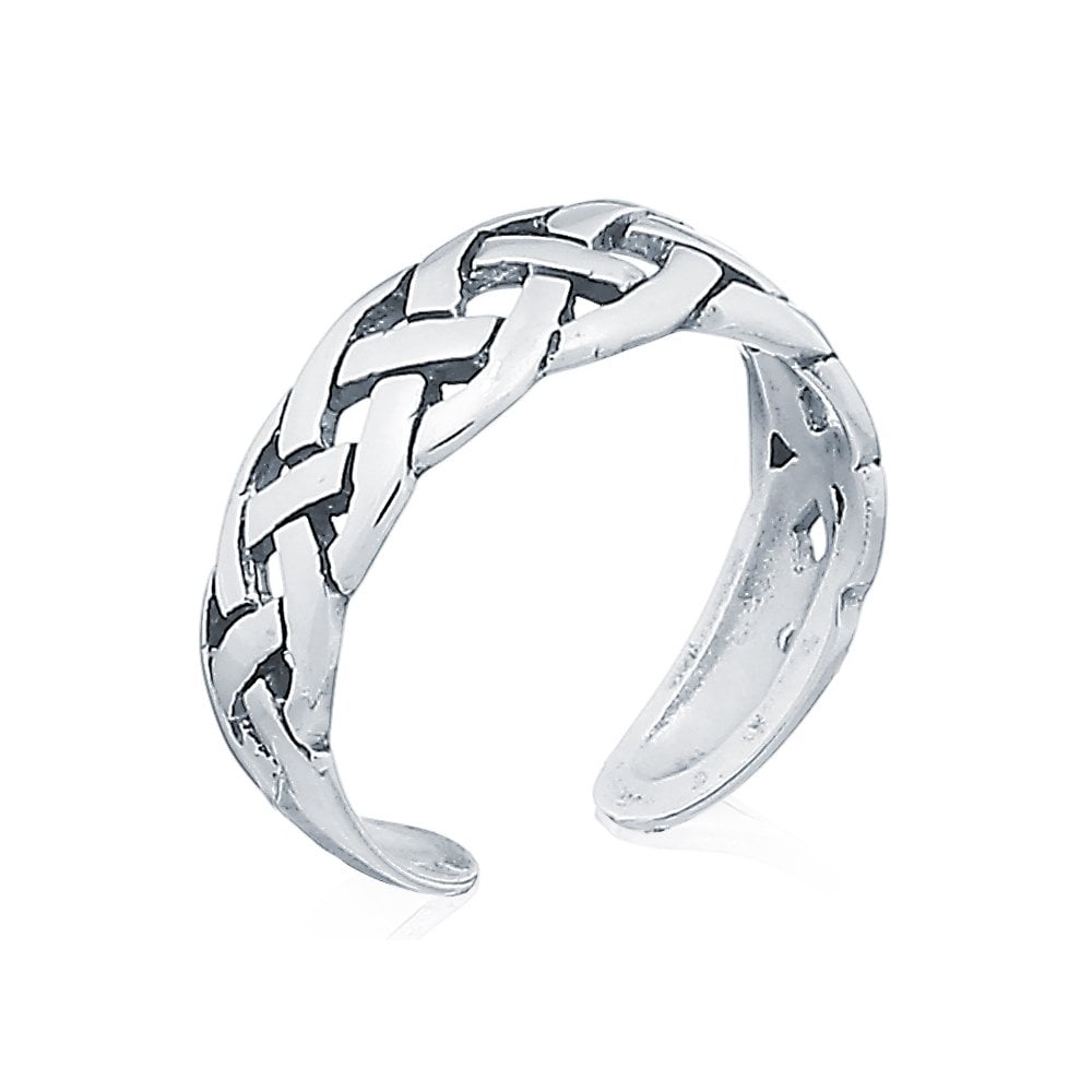 925 Silver Weave Toe Ring
