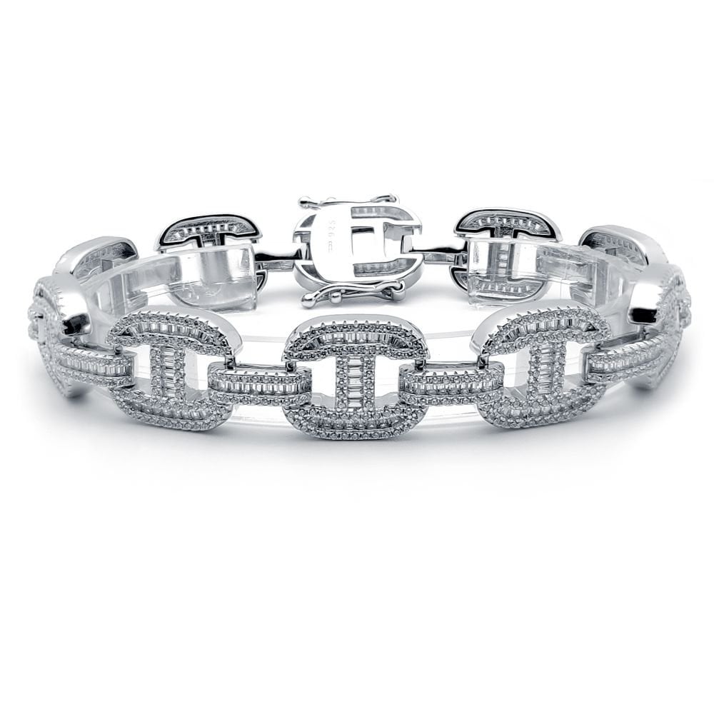 925 Silver CZ Set Marine Bracelet