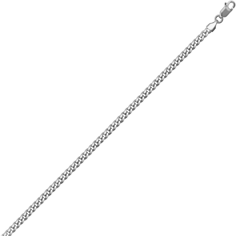 925 Silver Rhodium Plated Miami Cuban Chain 2.8mm 080 Gauge