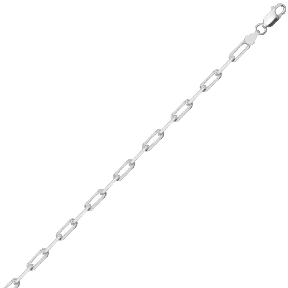 925 Silver Paperclip Bracelet 4.0mm Gauge