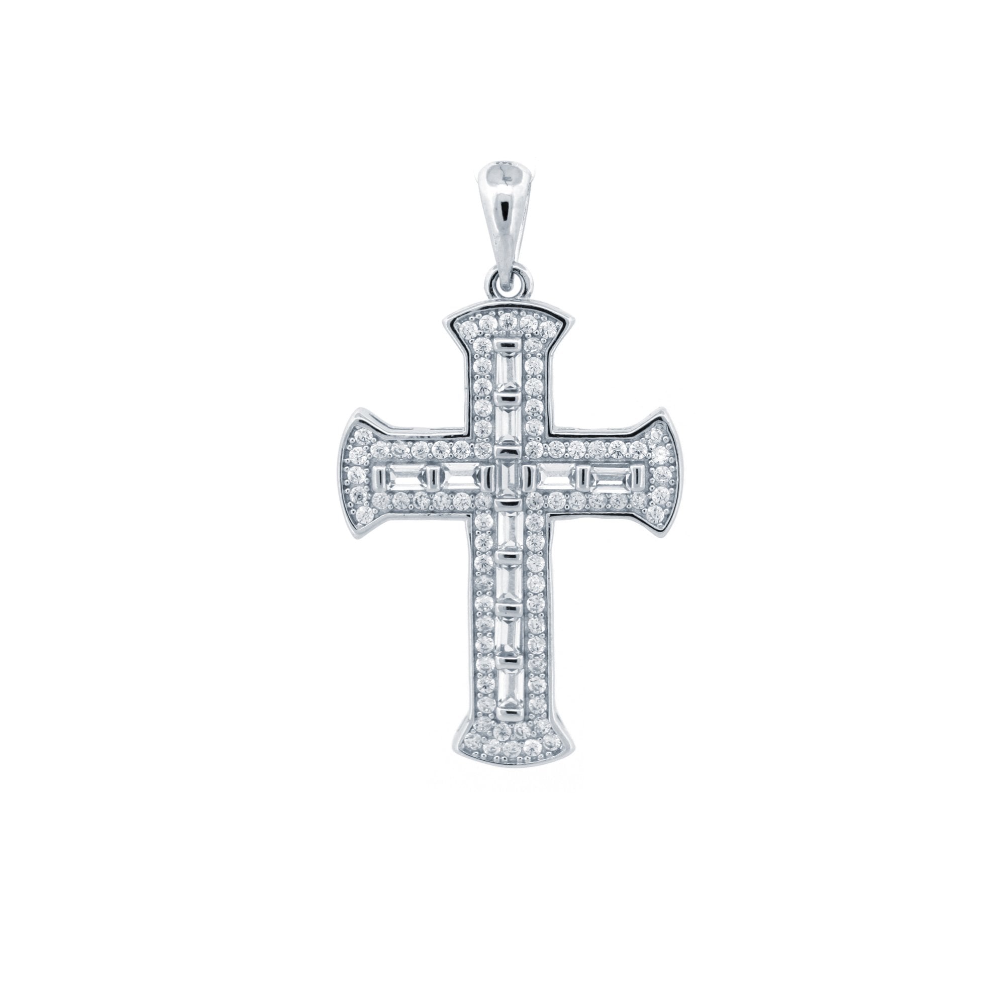 925 Silver CZ Set Cross