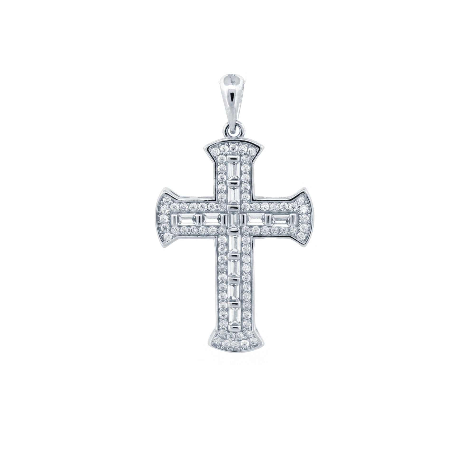 925 Silver CZ Set Cross