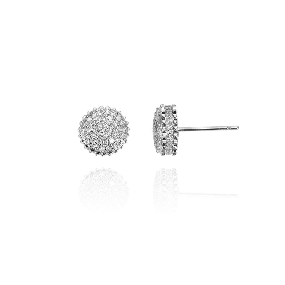 925 Silver CZ Cluster Studs