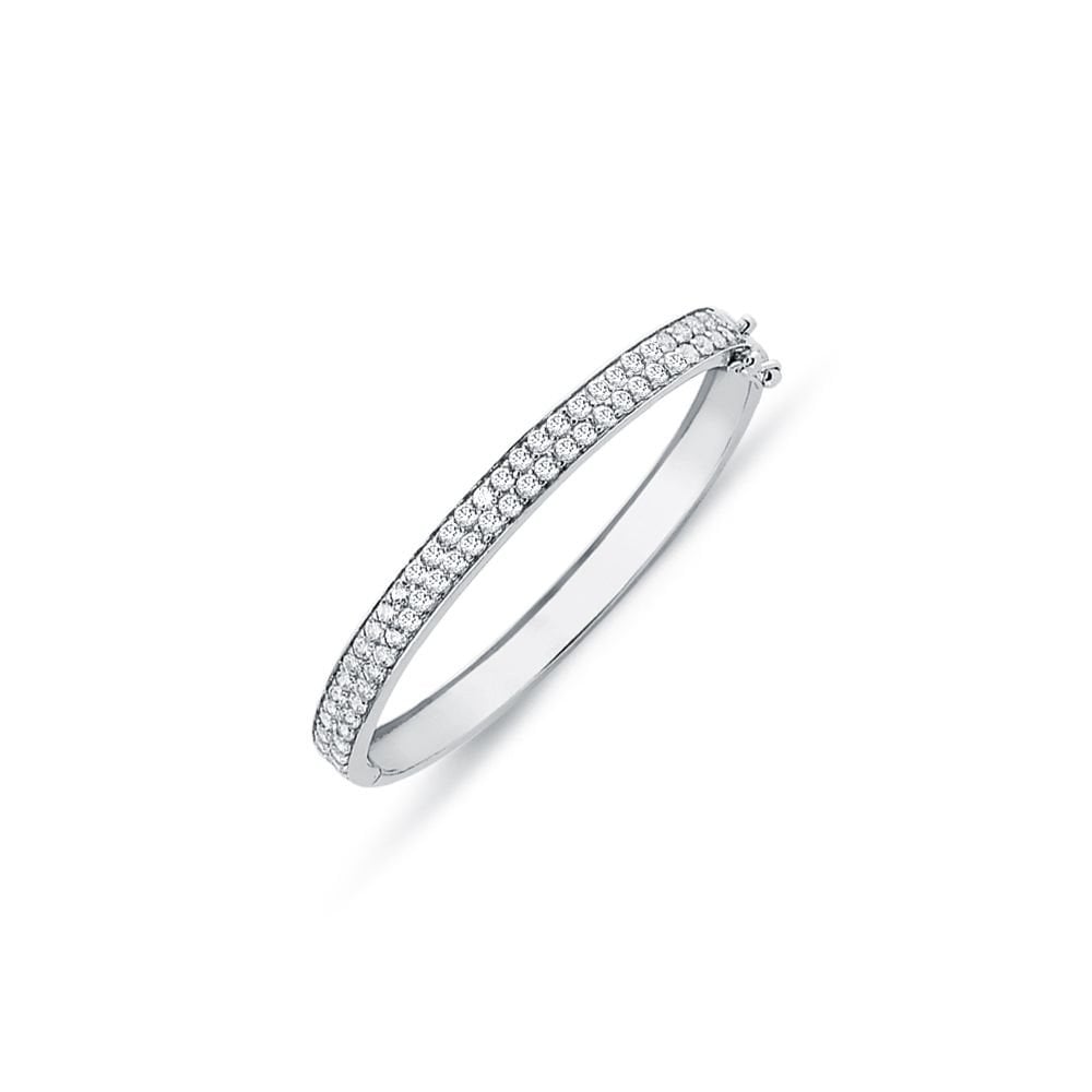 925 Silver Child Double Row Eternity Bangle