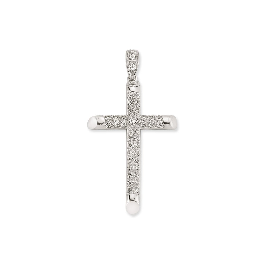 925 Silver CZ Set Cross