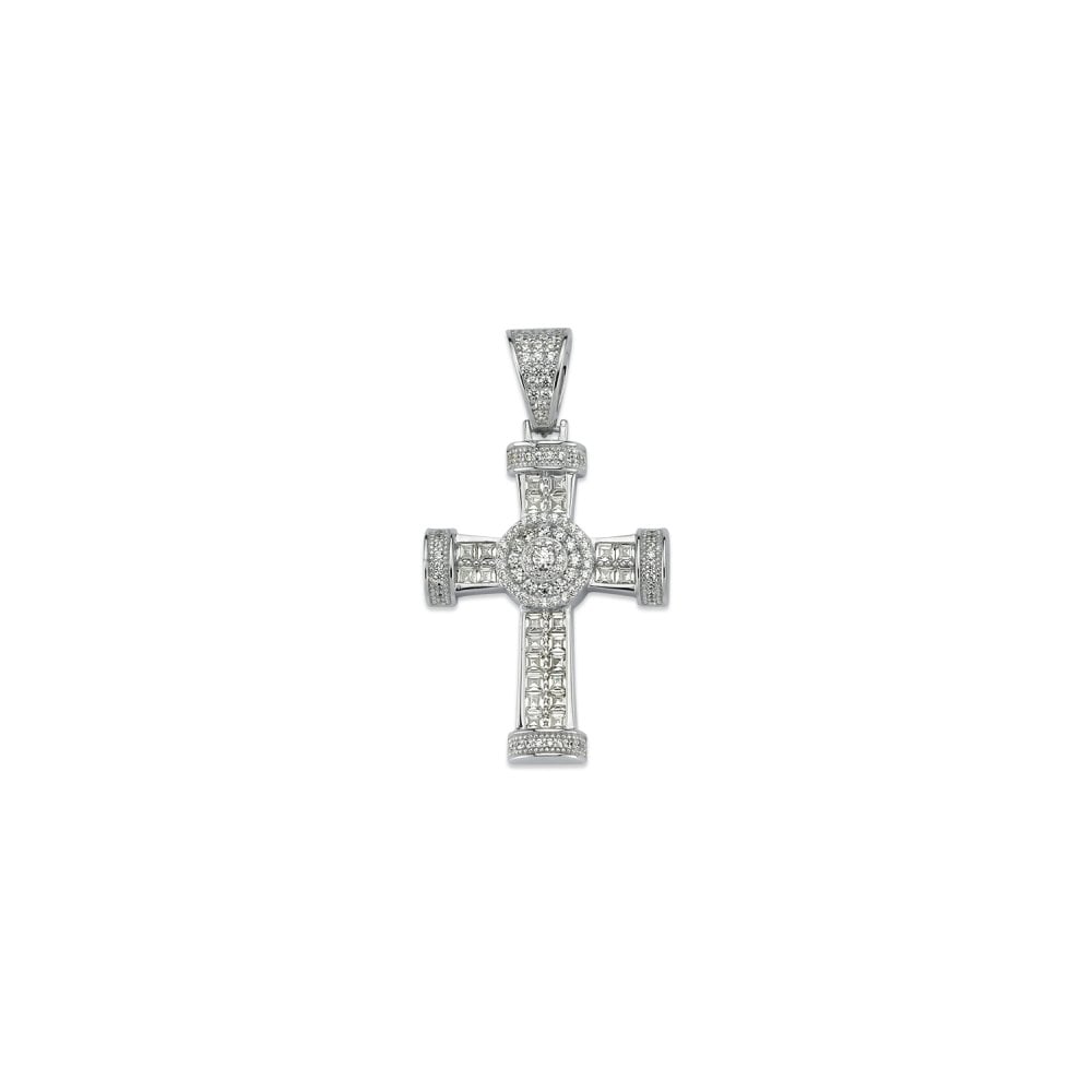 925 Silver CZ Set Cross