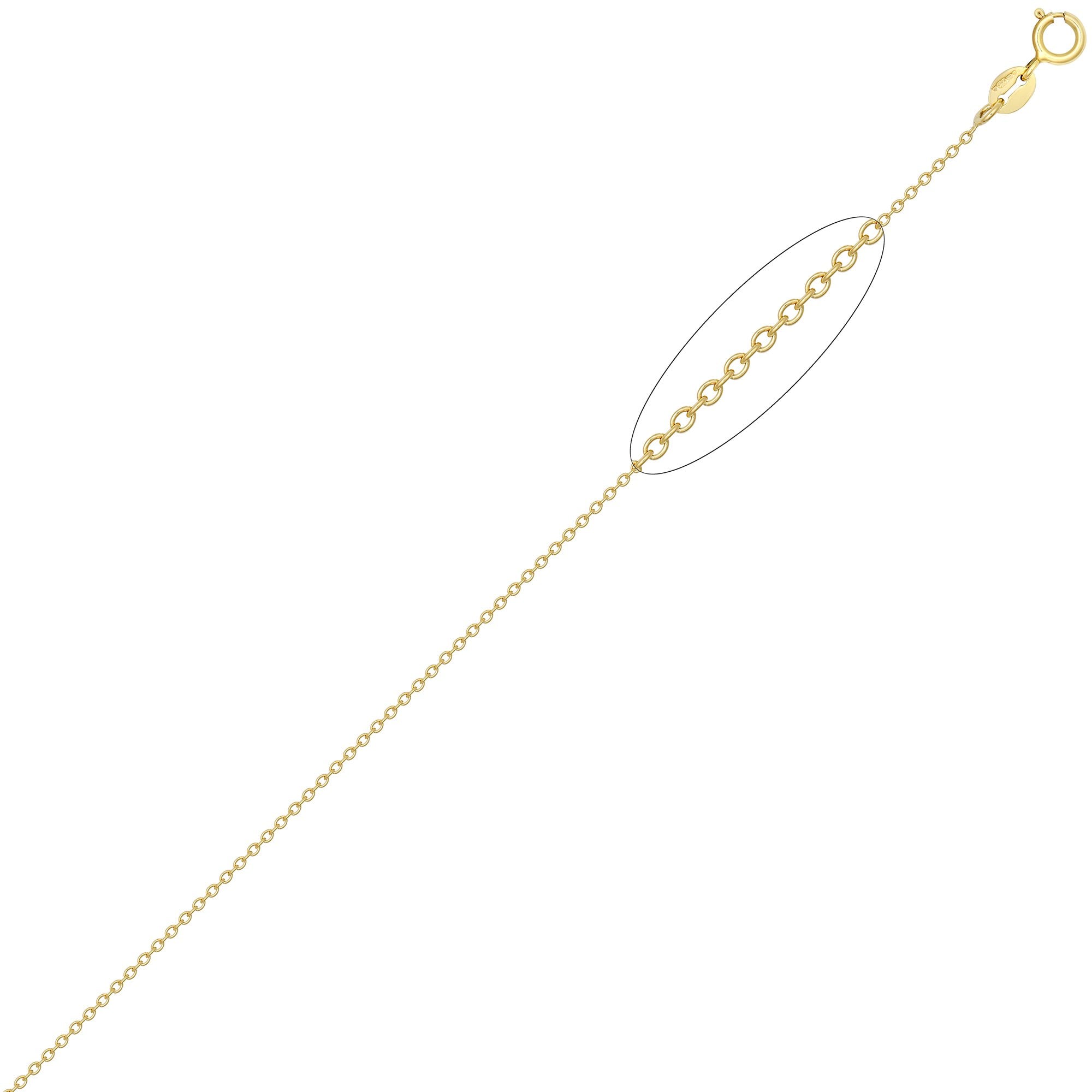 925 Silver Yellow Gold Plated Rolo Extender Chain