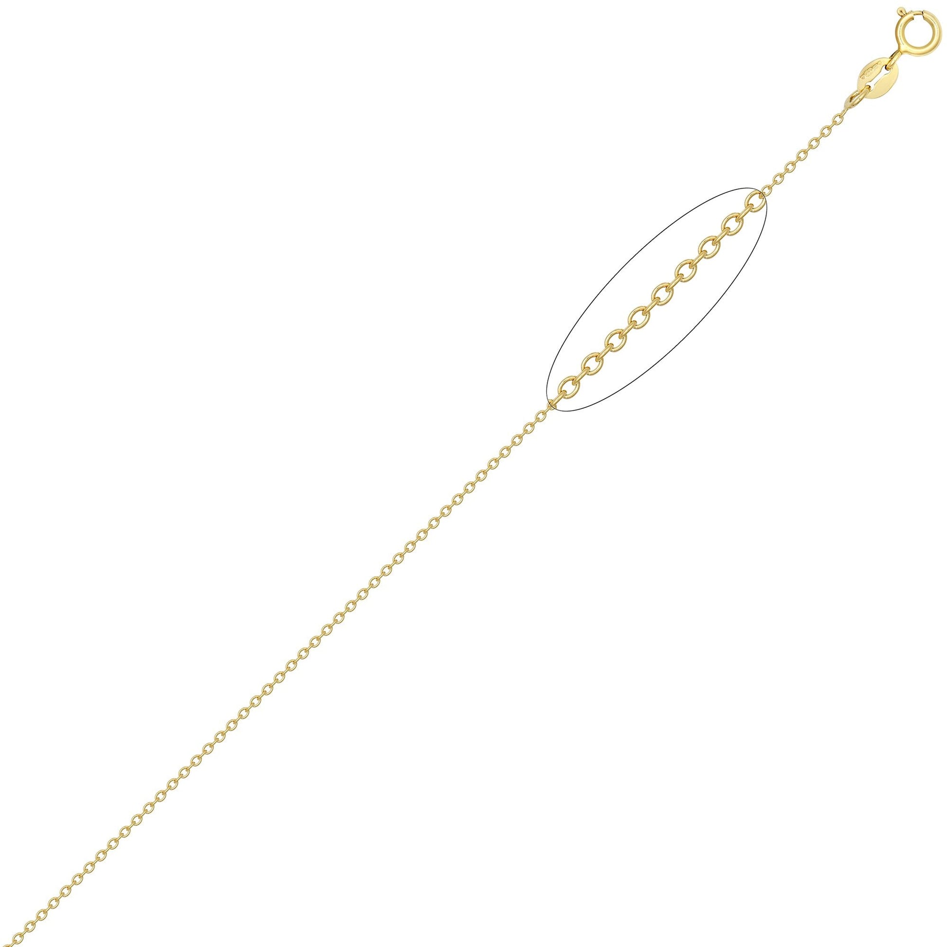 925 Silver Yellow Gold Plated Rolo Extender Chain