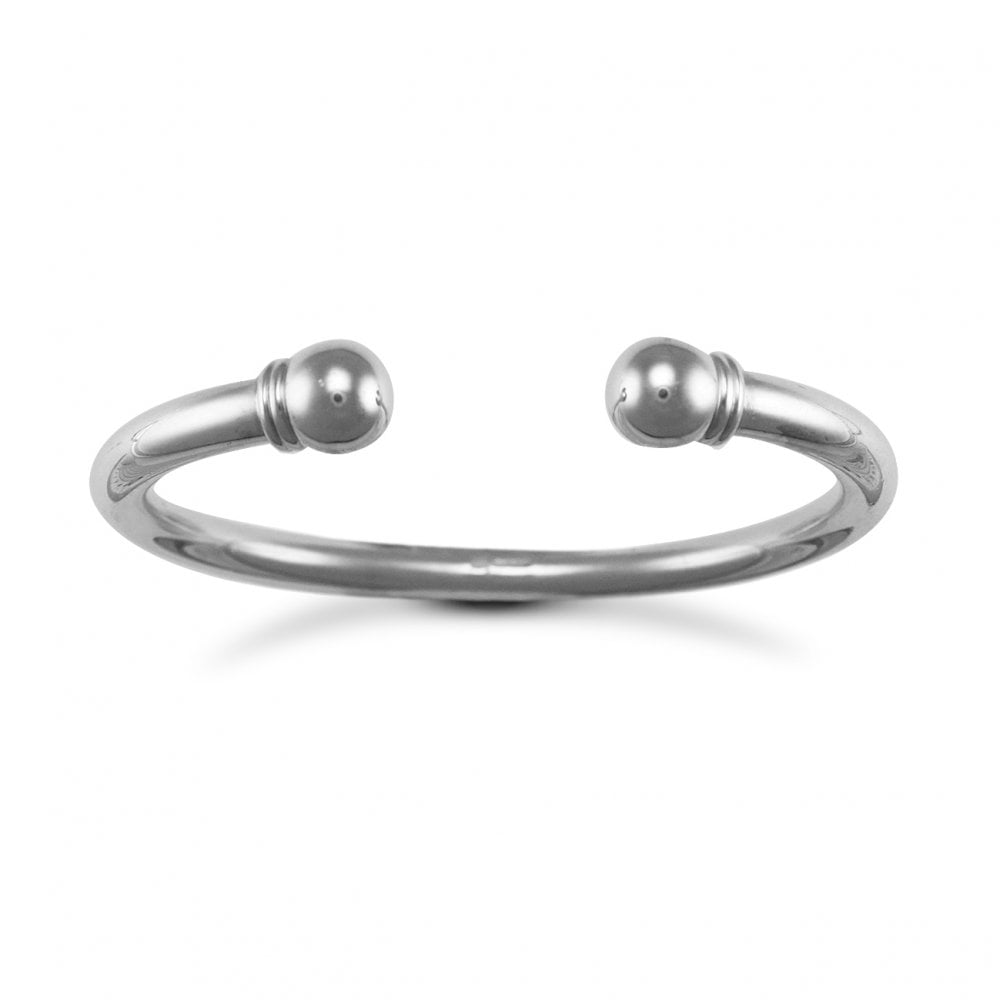 925 Silver Torque Bangle Gents