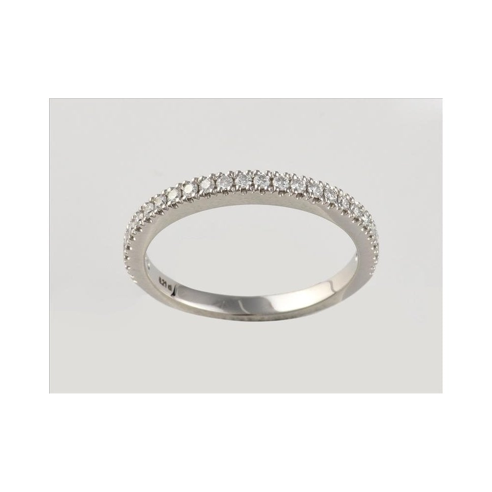 14ct White Gold Laboratory Grown Diamond Half Eternity Ring 0.27ct