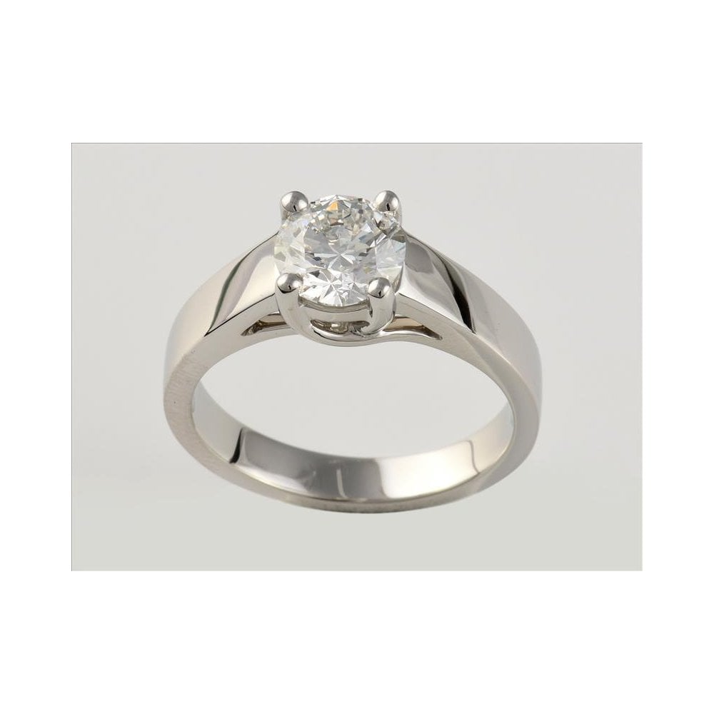 Platinum IGI Certificated Artisan Diamond Solitaire Ring