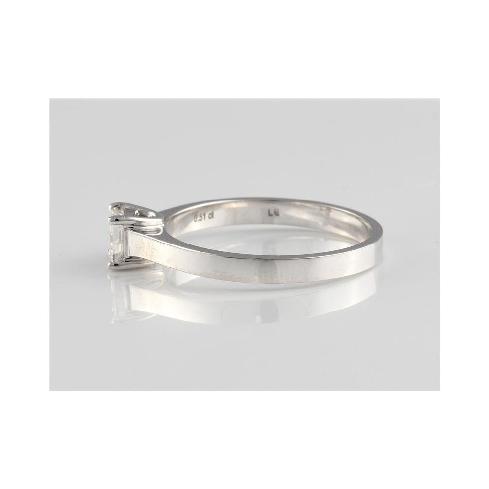 18ct White Gold Artisan Diamond Solitaire Ring